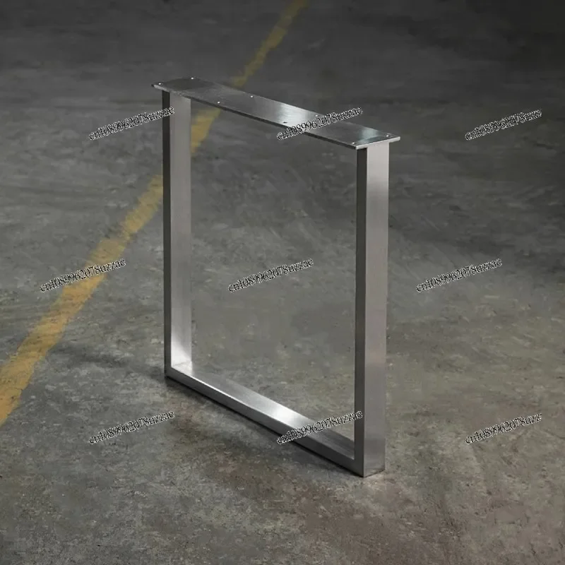 Modern Stainless Steel Table Leg Support Frame Brushed Metal Base for Dining Room Office Conference Furniture