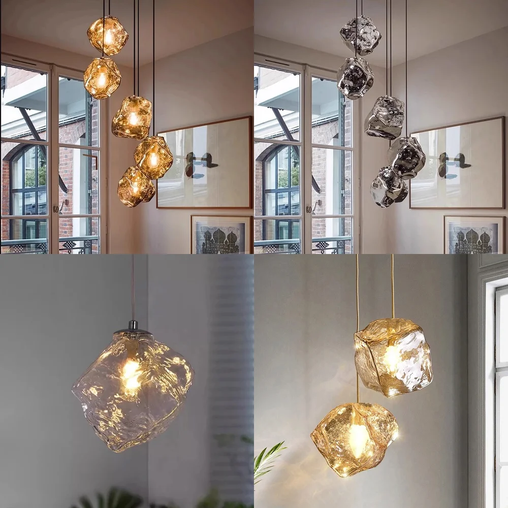 2025 Decorazioni per la casa moderne Lampade a sospensione a LED per lampadari per scale per soggiorno Lampada a sospensione per interni