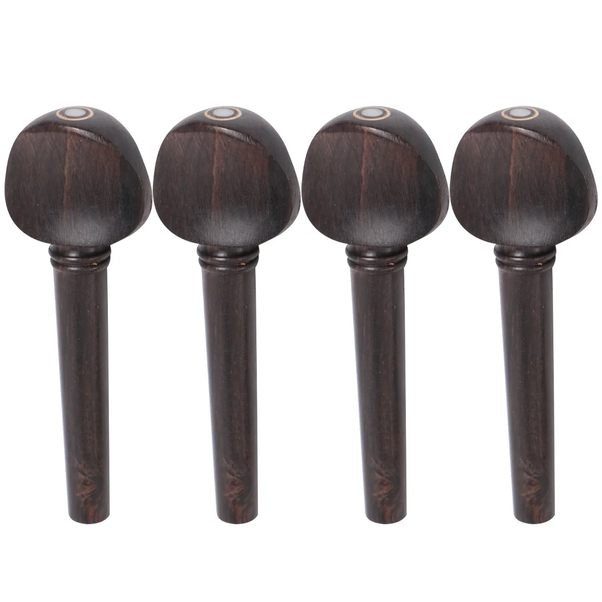 

4Pcs Ebony Wood Violin Tuning Pegs Durable Natural Replacement Parts for DIY Violin Accessories String Instrument