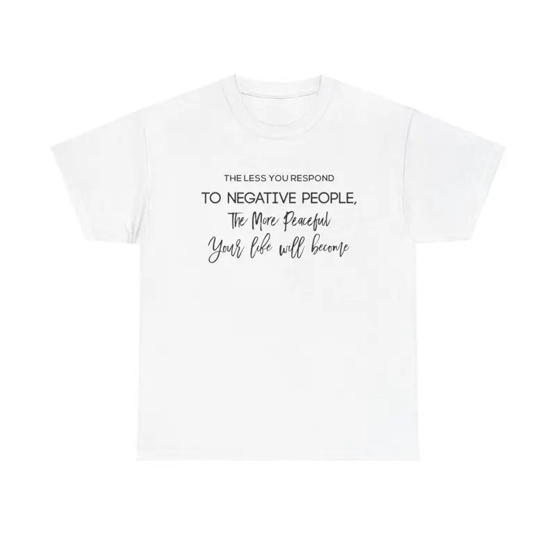 More Peaceful Life T Shirt vibe ignore negativity mental health care quote