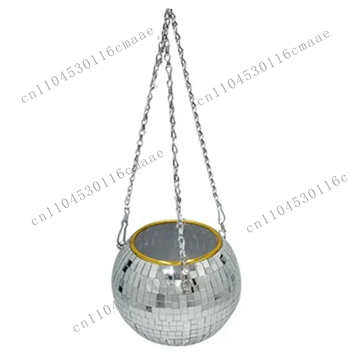 NEW Disco Ball Round Flower Pot Hanging Basket Plastic Mirror Plant Planting Pot Succulent Flower Pot 20Cm