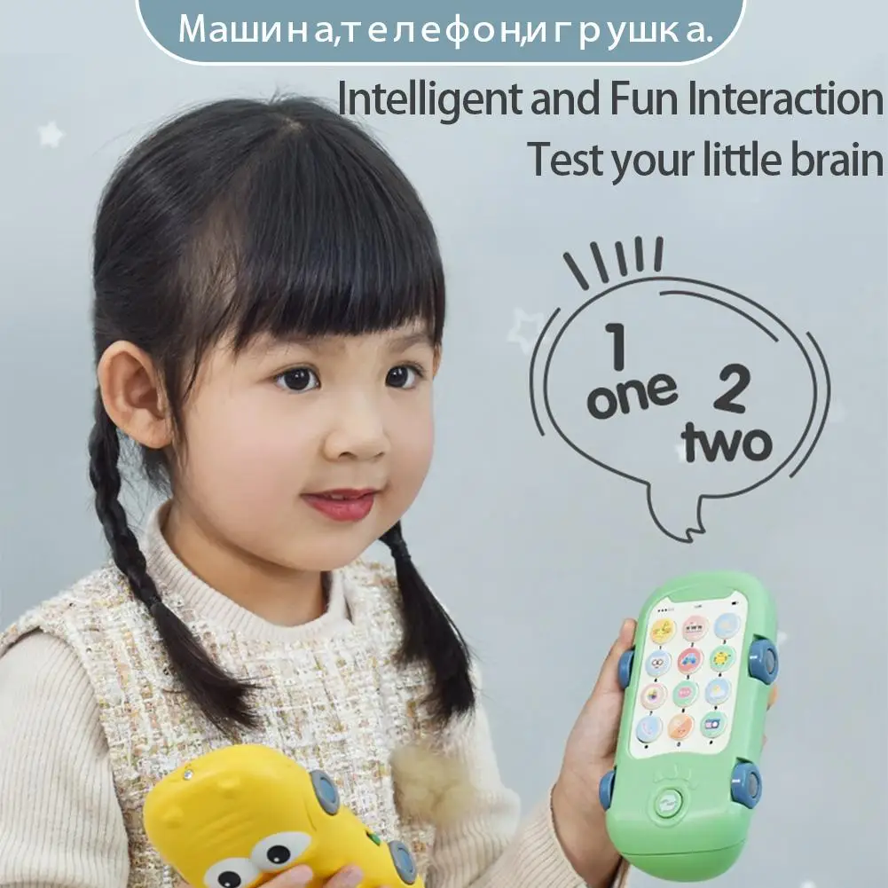 子供向けインタラクティブ音楽玩具早期教育ストーリー漫画子供の音楽投影携帯電話機械電話車電話おもちゃ K9U4