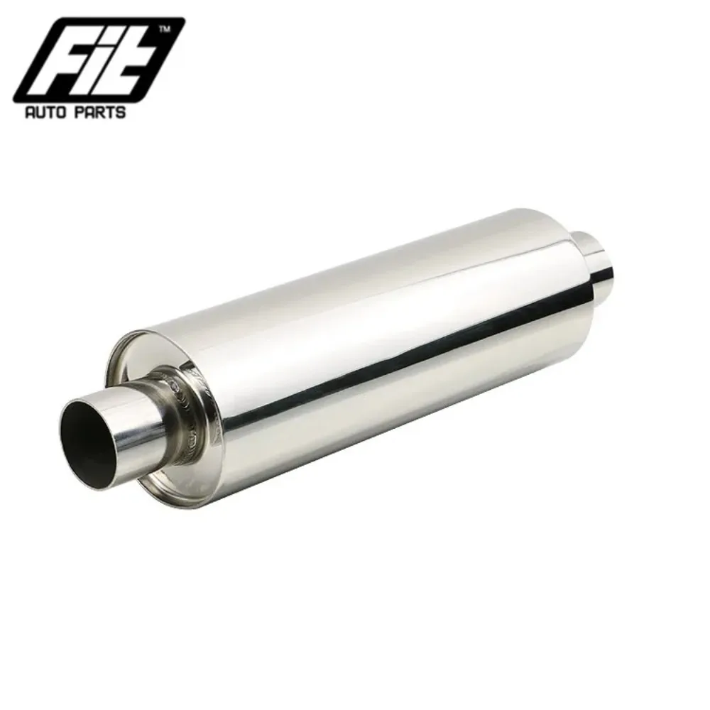 High Quality 2'' 2.5'' INLET Resonator Mufflers Pipes Stainless Steel Racing Exhaust Muffler Straight