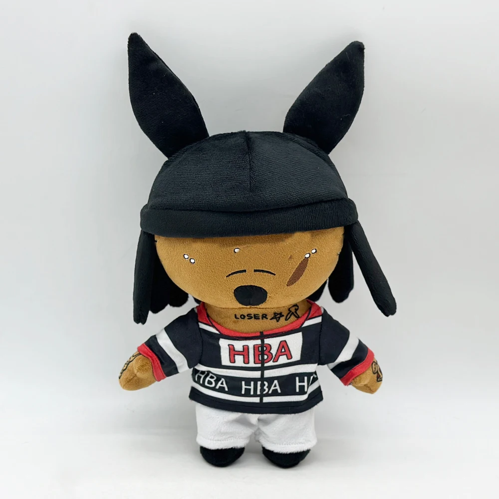 New Playboi Carti With Black Rabbit Hat Plush Doll Figure Stuffed Toys Cute Boys Girls Birthday Christmas Gift 30cm