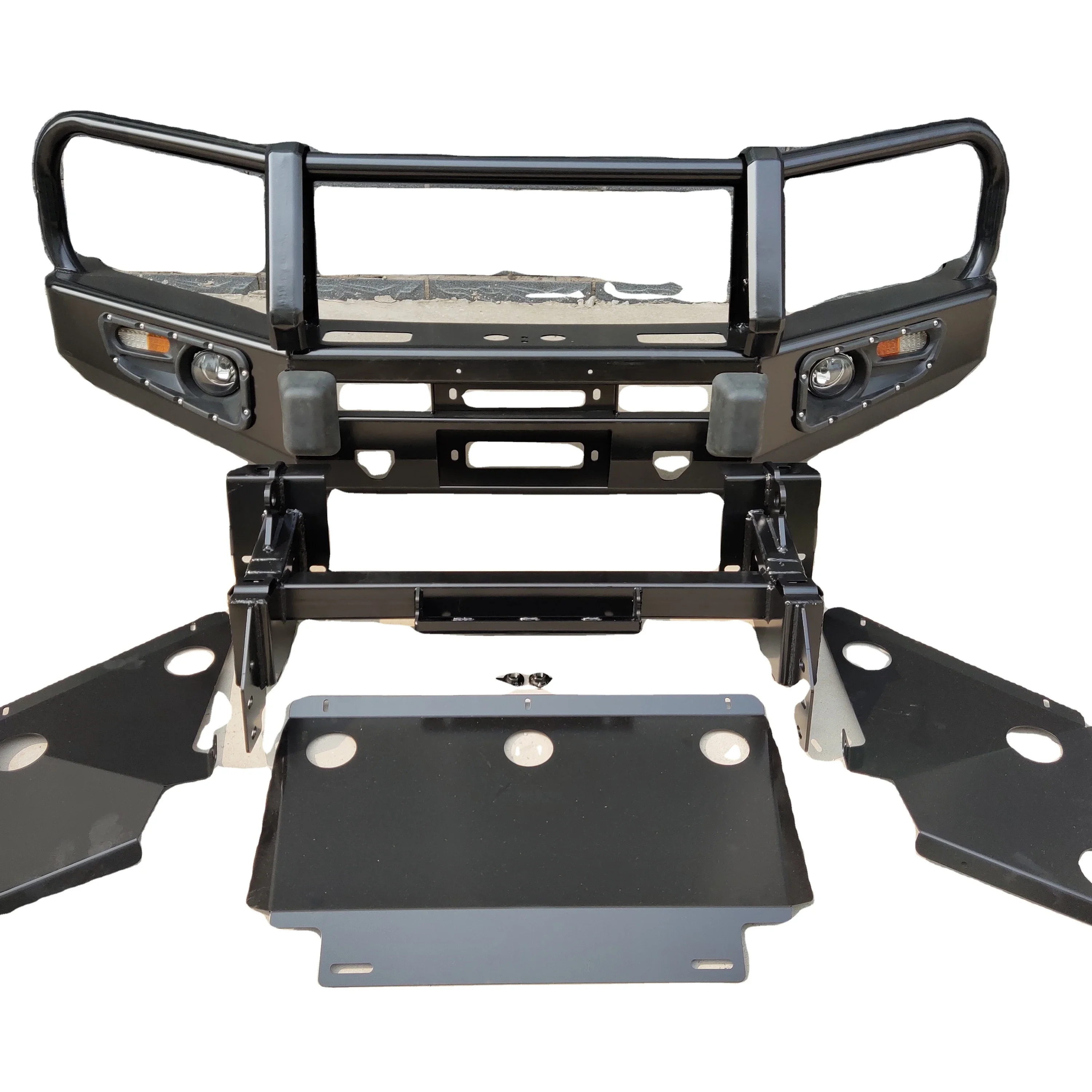 

Wholesale China 4x4 Offroad Steel Front Bumper for Tacoma with Tire Carrier Smooth Finish Black Color