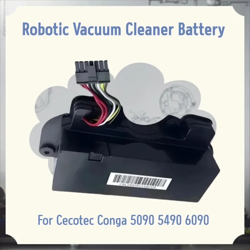

New 14.8V INR18650 MH1-4S2P-300S for Cecotec Conga 5090 5490 6090 Robotic Vacuum Cleaner Battery
