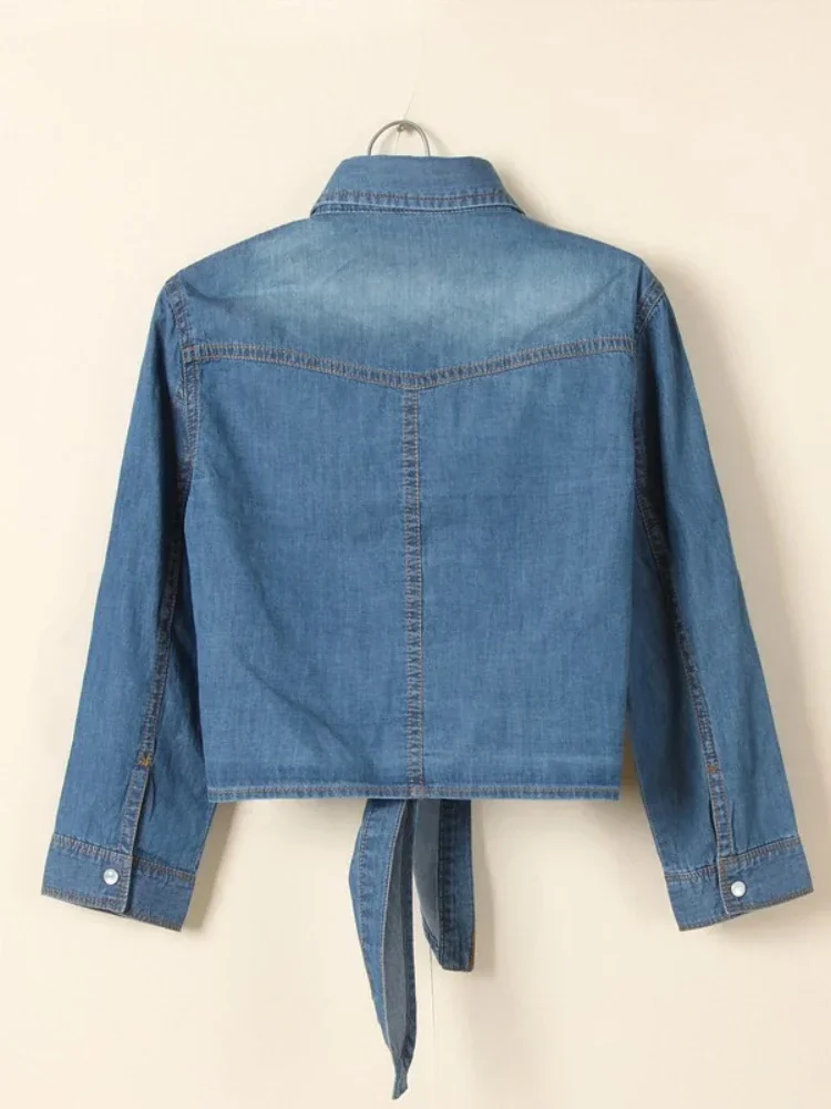 Summer Cool Feminine Shirts Fashion Casual Denim Shirt Short Sleeve Women‘s Tops Chemise Femme Crop Tops Women Sexy Short Shirt