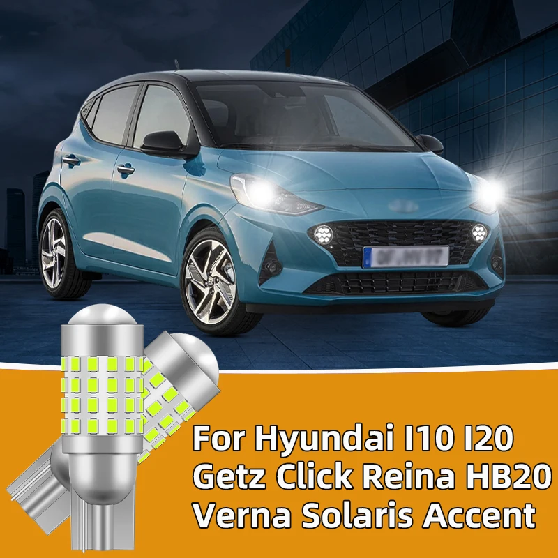 

2Pcs T10W5W LED Bulb For Hyundai I10 I20 Getz Click Reina HB20 Verna Solaris Accent Signal Lamp Parking Interior Clearance Light