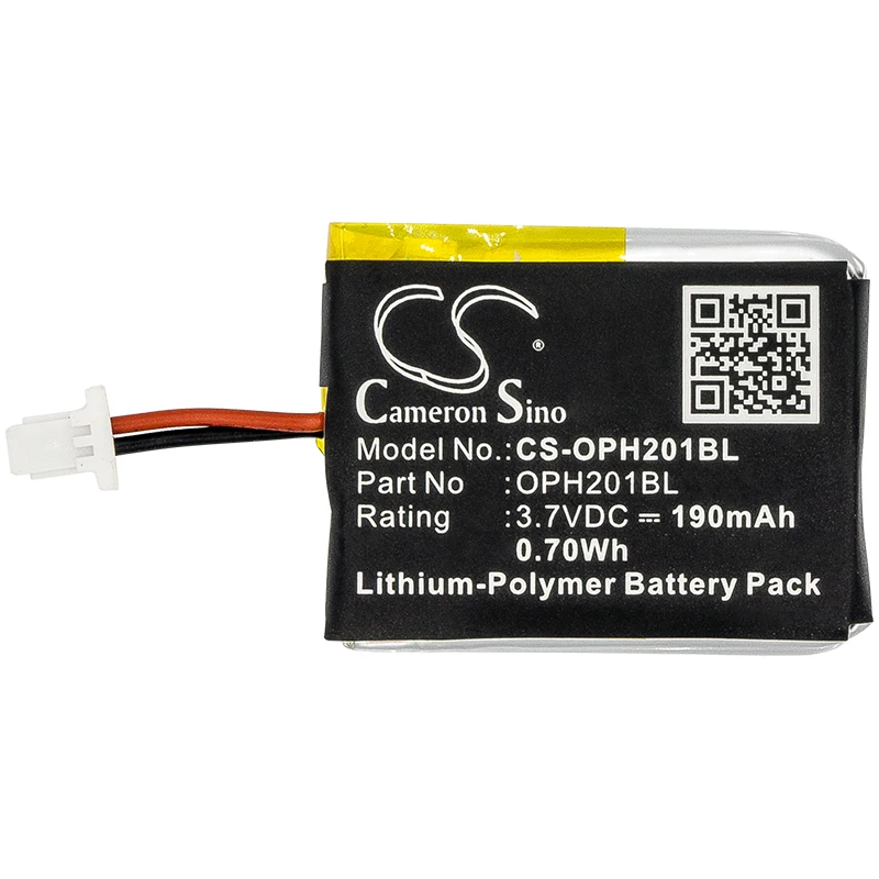CameronSino Battery for Opticon OPN-2001 OPN-2002 OPN-2004 OPN-2006 OPN-2000 OPN-2005 Barcode Scanner battery 190mAh 3.70V Black