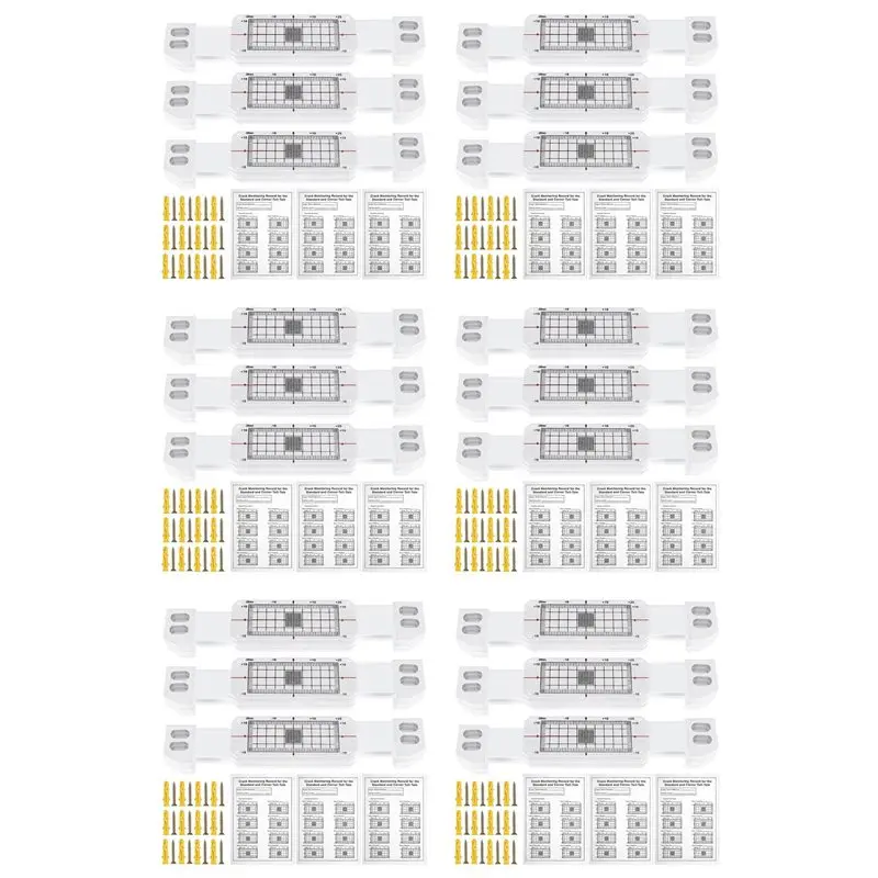 

Набор из 18 акриловых угловых индикаторов для контроля трещин, прибор для измерения трещин, измерительный прибор - AT30