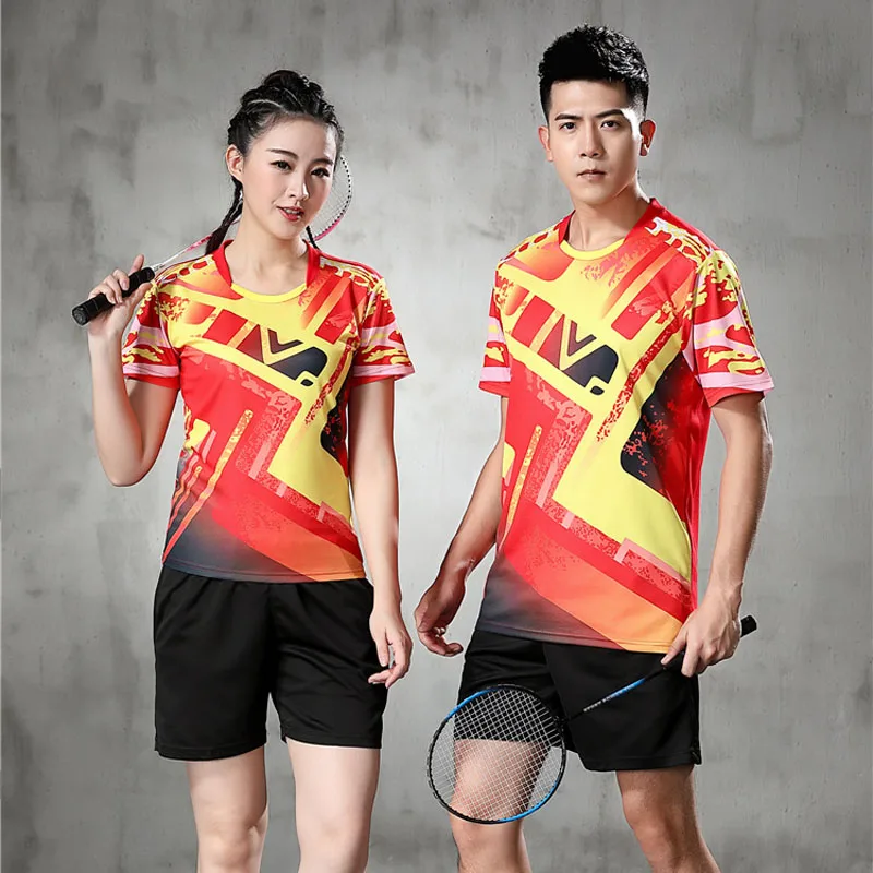 Badminton sport shirts,quick dry Table Tennis Uniforms Kit Short Sleeved T-shirt,Tennis Shirts, fitnesslife  Badminton t-Shirts