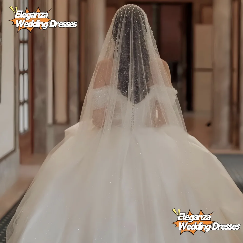 Customized Retro Shiny Wedding Dress Sexy Off Shoulder Tight corset A-line Princess Bridal Dress Shiny Fluffy Wedding  Dress