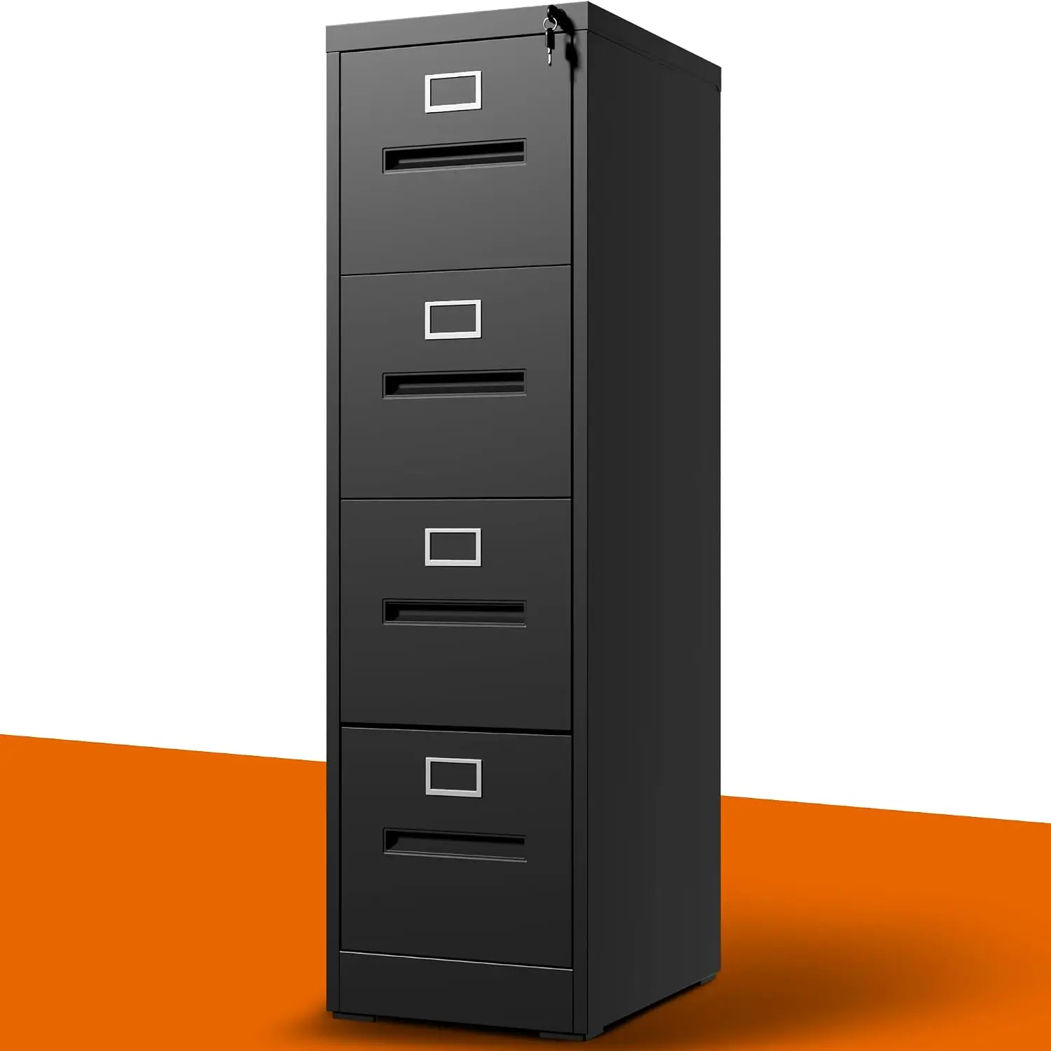 4-Drawer Metal File Cabinet with Lock & Hanging Files for A4/Legal/Letter, Heavy Duty Office Storage, Customized