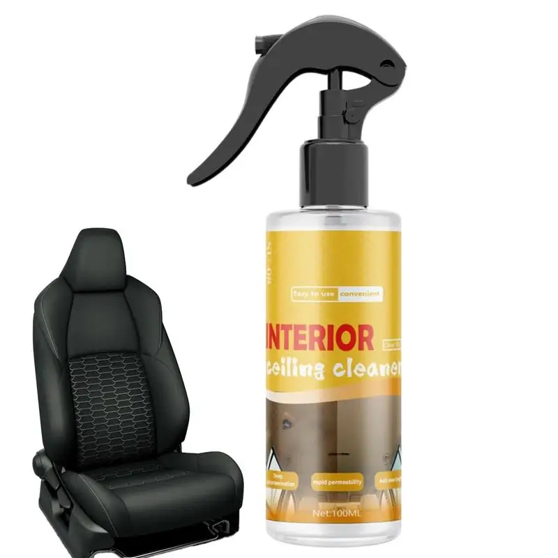 

Car Fabric Seat Cleaner Car Roof Cleaner Interior 100ml Fabric Cleaner Spray Solution For Car Stain & Smell Remover And Cleaner