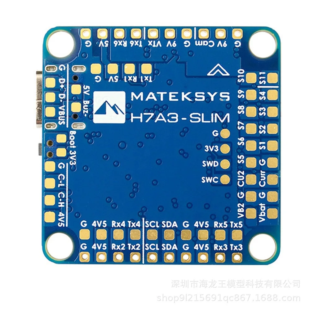 For Matek MATEKSYS H7A3-SLIM STM32H7A3RIT6 Flight Controller with Built-in ICM42688P 2~8S LiPo for Controlling FPV Racing Drones