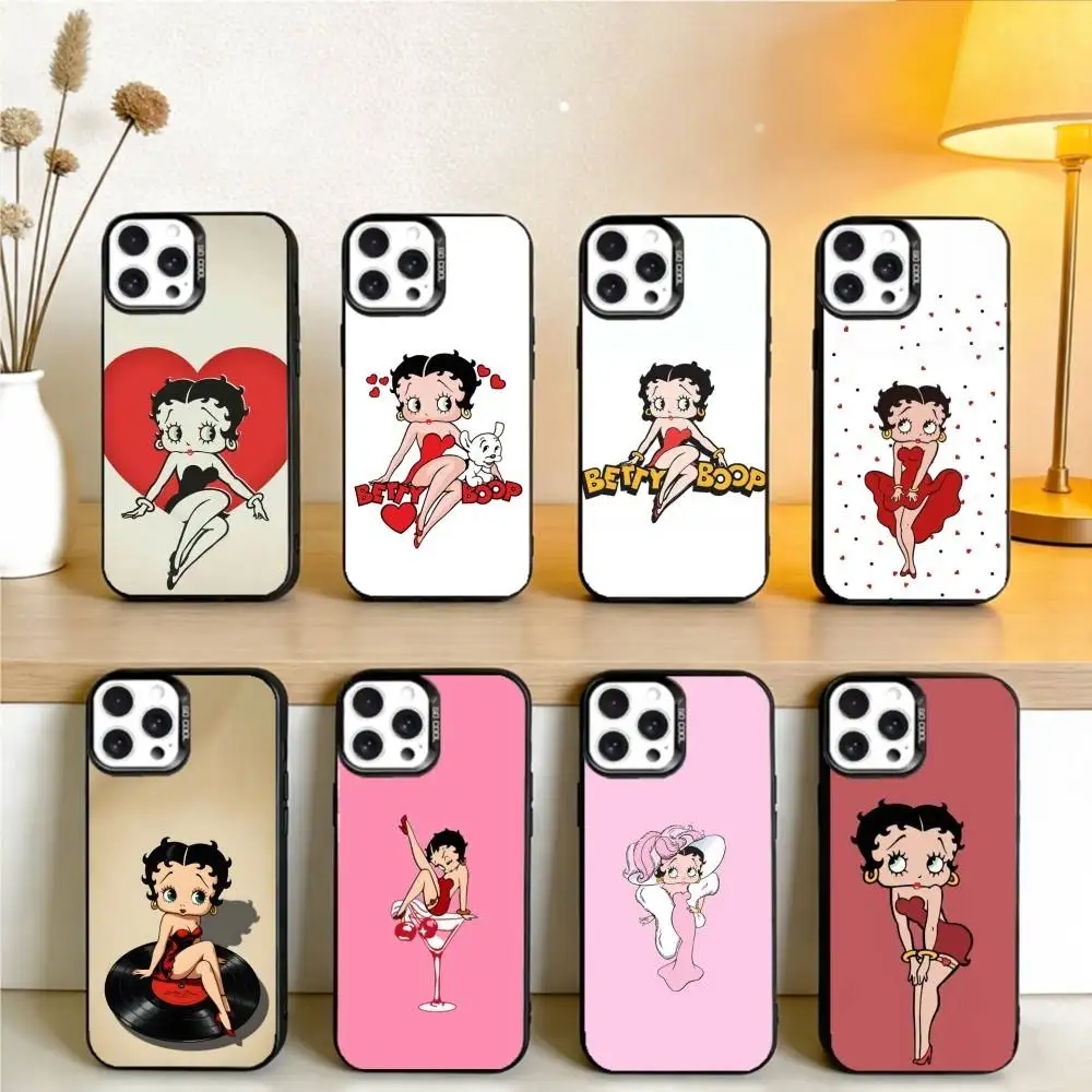 

B-BettyS Cute-t-Boops Phone Case For iPhone 16,15,14,13,12,17,Pro,MAX Black Matte Shockproof Cover
