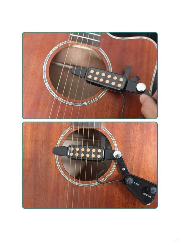 Single Acoustic Guitar Pickup Accessory with Tone Level Transducer