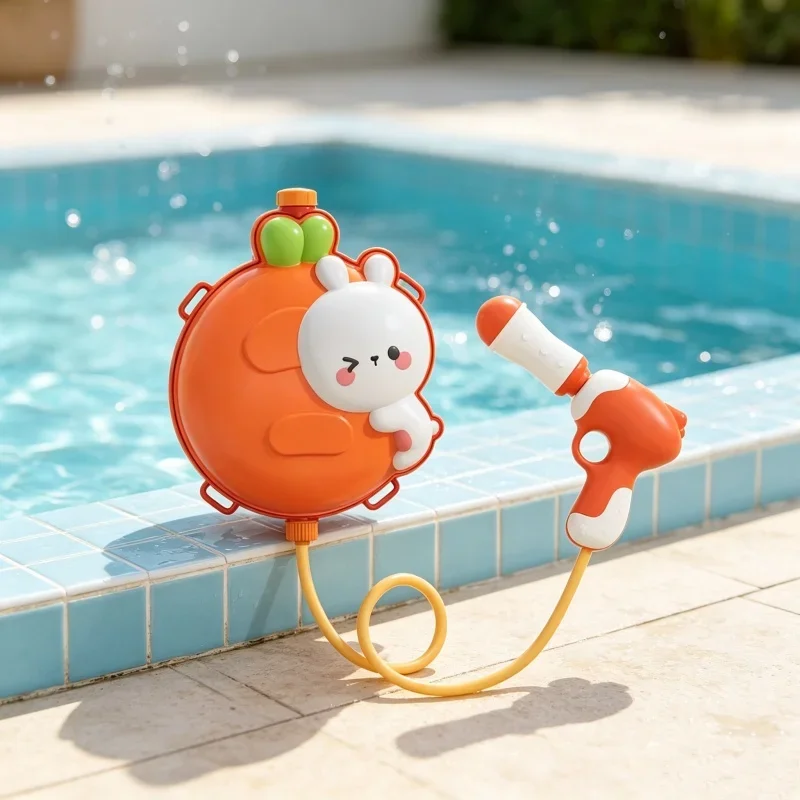 Backpack Pull Water Gun Large Capacity Animal Shape For Summer Beach Pool Outdoor Water Activity Portable Spraying Equipment
