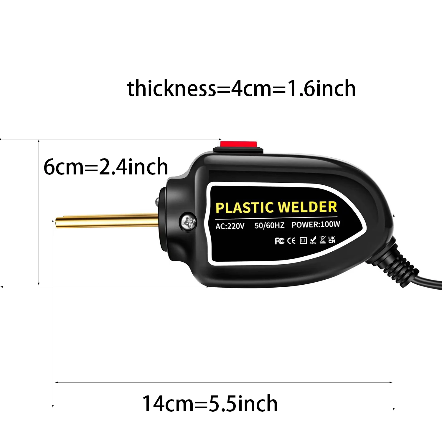 Mini 50/100W zestaw maszyny do spawania tworzyw sztucznych do naprawy zderzak samochodu opalarka zgrzewarka do tworzyw sztucznych lutownicy gorący