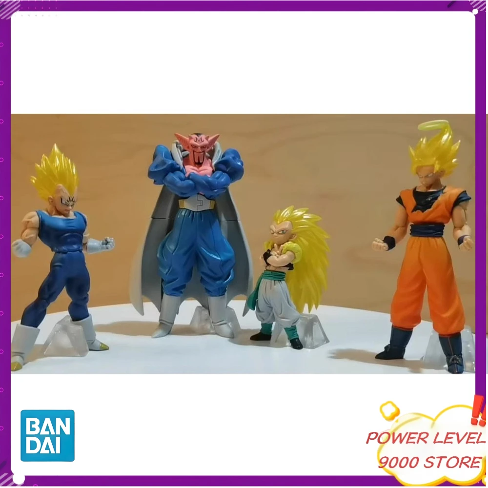 En Stock, Gashapon Original de Bandai, Dragon Ball Z HG 04, Saga Buu, Super Saiyan Goku, Vegeta, Dabura, Juguete en Cápsula, Figura de Anime