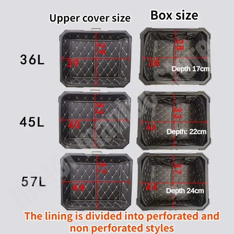 The Square Trunk Lining Is Suitable for The 36L45L57L Universal Motorcycle Trunk Leather Inner Liner Fully Enclosed Removable