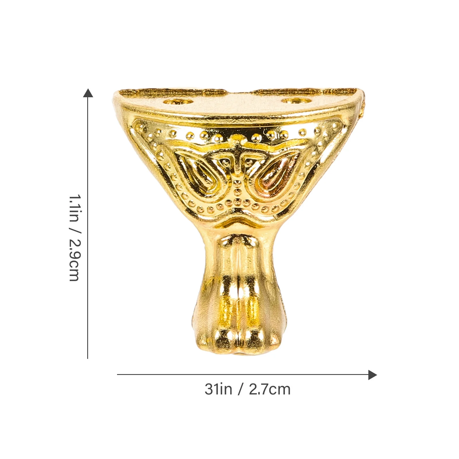 12 個装飾コーナープロテクター亜鉛合金ボックスフィートジュエリーチェスト用木製ケース収納ボックス金属ハードウェア継手