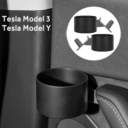 Cup Holder Adapter Tesla Model 3 Tesla Model Y Accessories Car Door Cup Holder Bottles Expander Organizer with Silicone Coaster