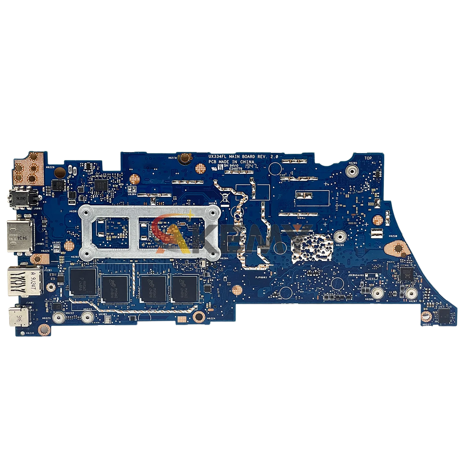 Placa-mãe para laptop UX334FL, placa principal para ASUS ZenBook UX334FL UX463FL U4600F UX334F U3600F com 10a geração I3 i5 i7 100% testes OK