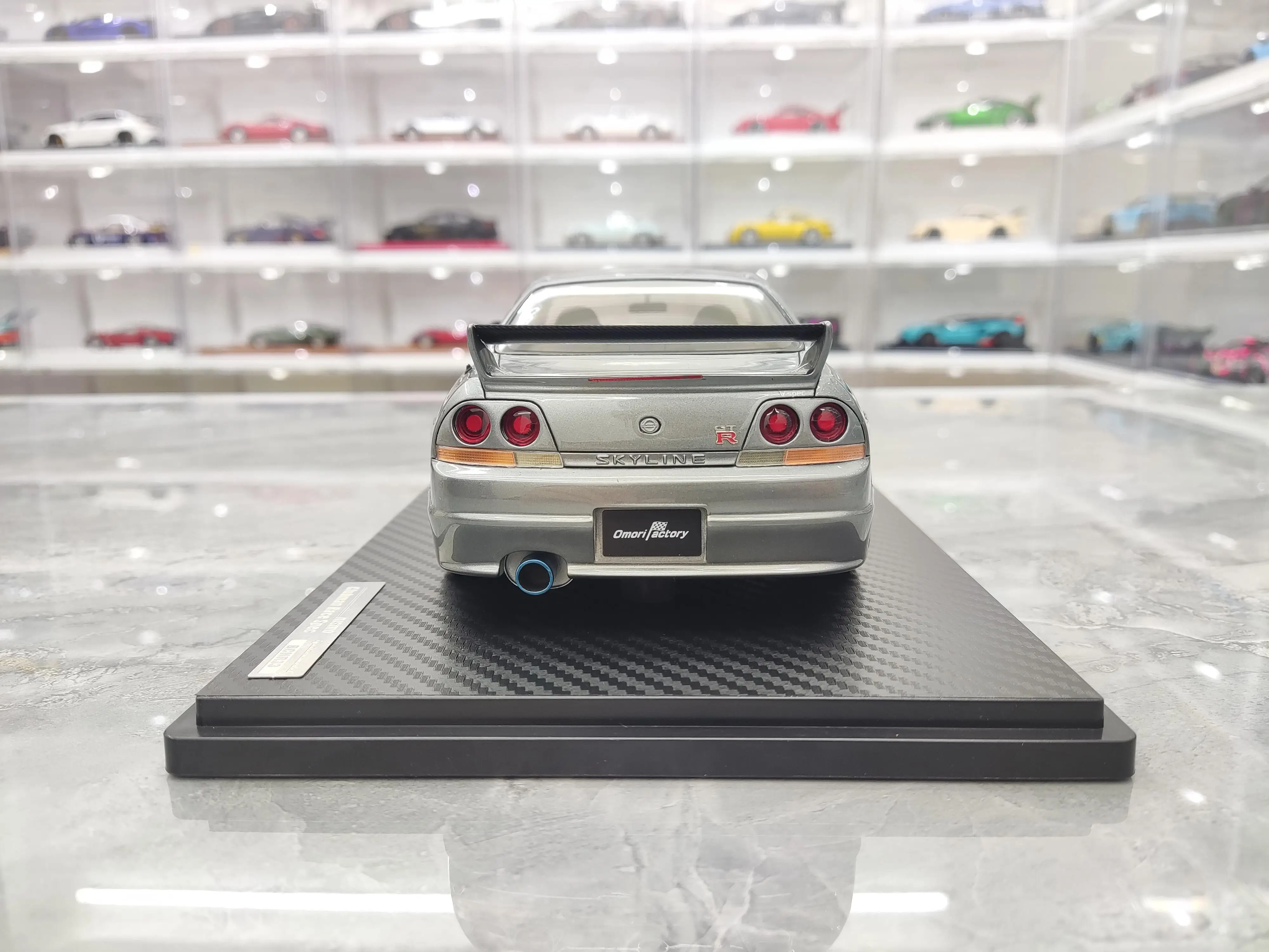 IG 1:18 For GTR R33 Skyline BCN CRS Nismo Gray JDM Simulation Limited Edition Resin Metal Static Car Model Toy Gift