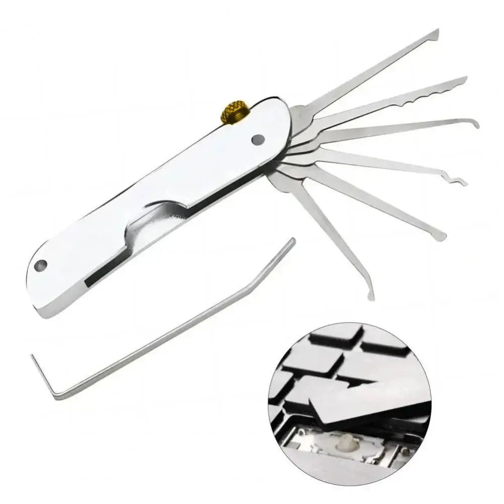 Conjunto de seleção de bloqueio compacto, substituição de chave, versátil, gancho de seleção automotiva, resistente à ferrugem, conveniente, mini kit removedor de ganchos