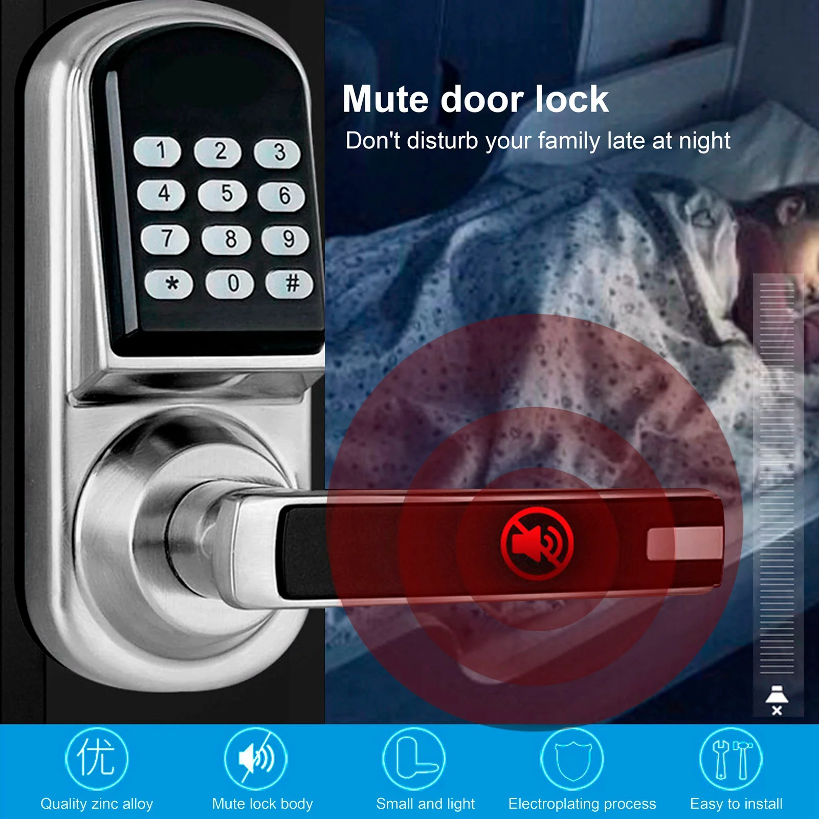 

Smart Door Lock Fingerprint Password Electronic Induction Door Lock Home Supplies Door Hardware