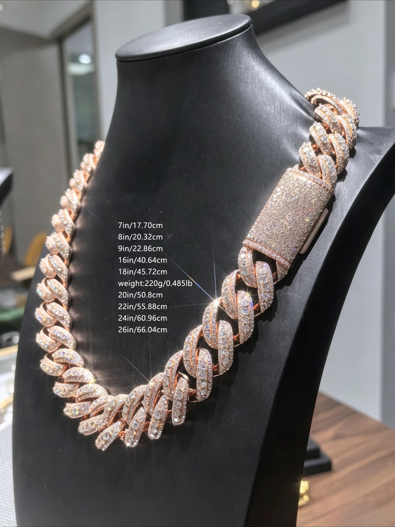 18Mm thick and heavy chain body feels solid, retro glory hip-hop wear single item, rapper daily style standard
