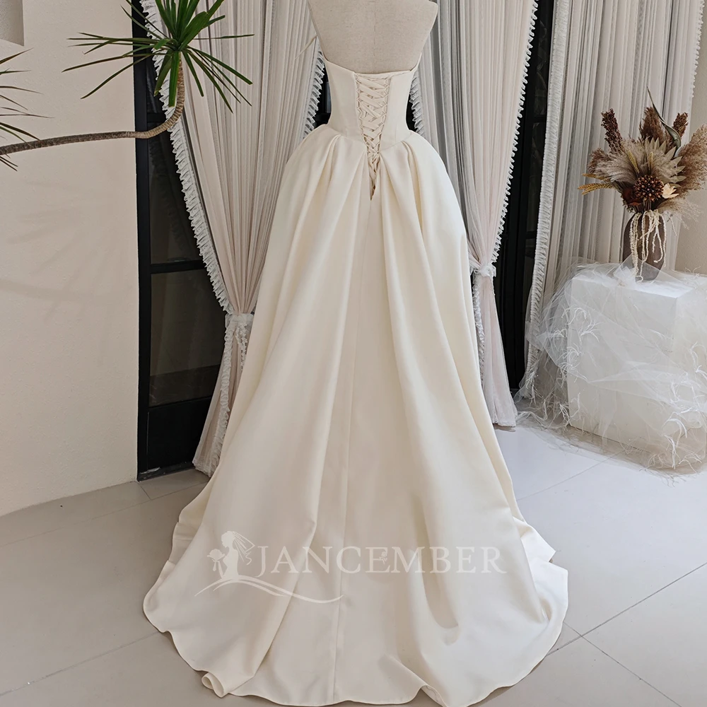 Exquisite Surprise Price Wedding Dresses For Women 2026 Bride Satin A-line Sleeveless Pleat Customized robe de mariée