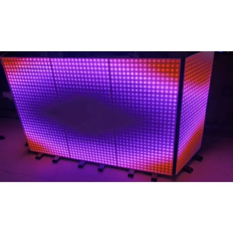 Flight Case Portable Stage Folding DJ Booth with IP65 and DMX512 Controls for Bar Show Event Lights