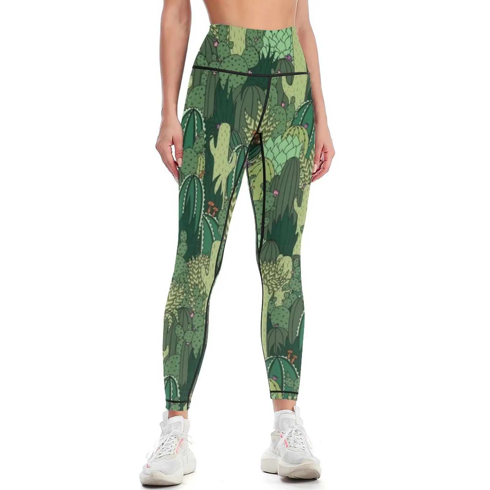 Cactus Pattern Leggings gym womans active wear Womens Leggings