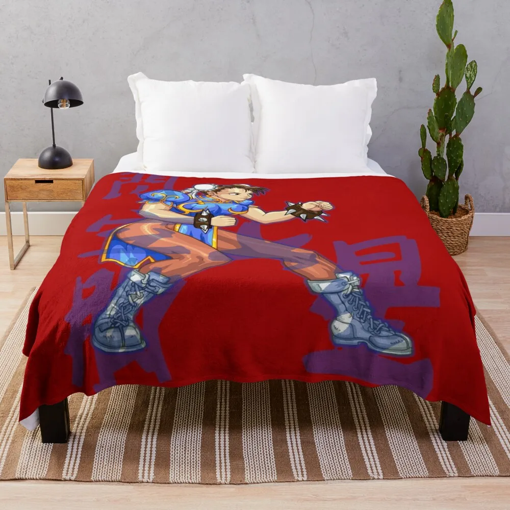 

Chun-Li Throw Blanket Furry blankets ands Giant Sofa Blankets