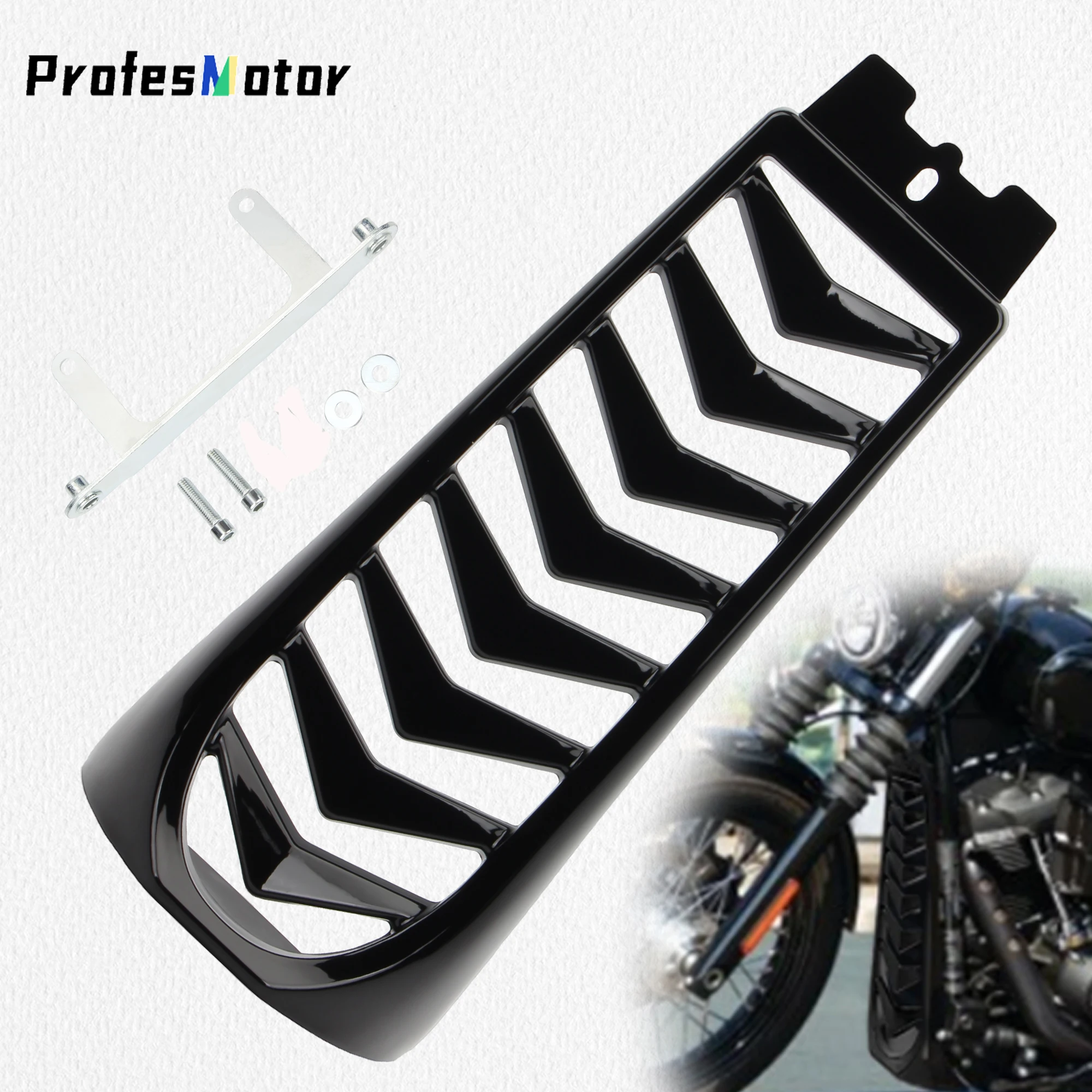 

For Harley Softail Street Motorcycle Front Lower Radiator Cover Chin Fairing Spoiler Bob Breakout 2018-2022 Moto Parts Enduro