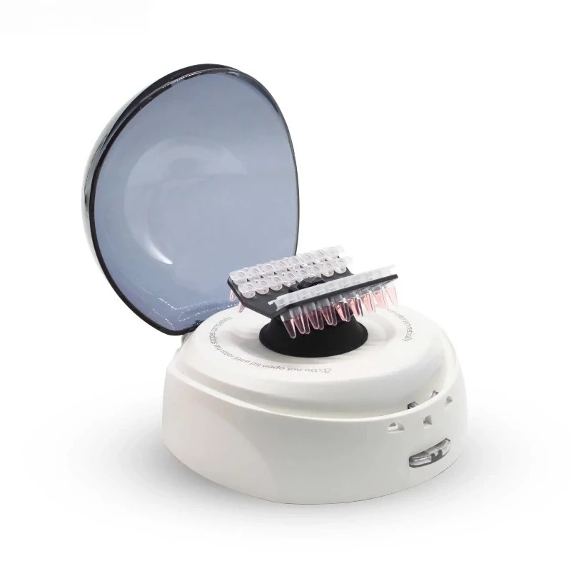 Mini Centrifuge Palm Centrifuge 5000rpm Laboratory Centrifuge Up To 8PCR Tubes of 0.5ml 1.5ml 2ml Two Rotors RCF 1360xg