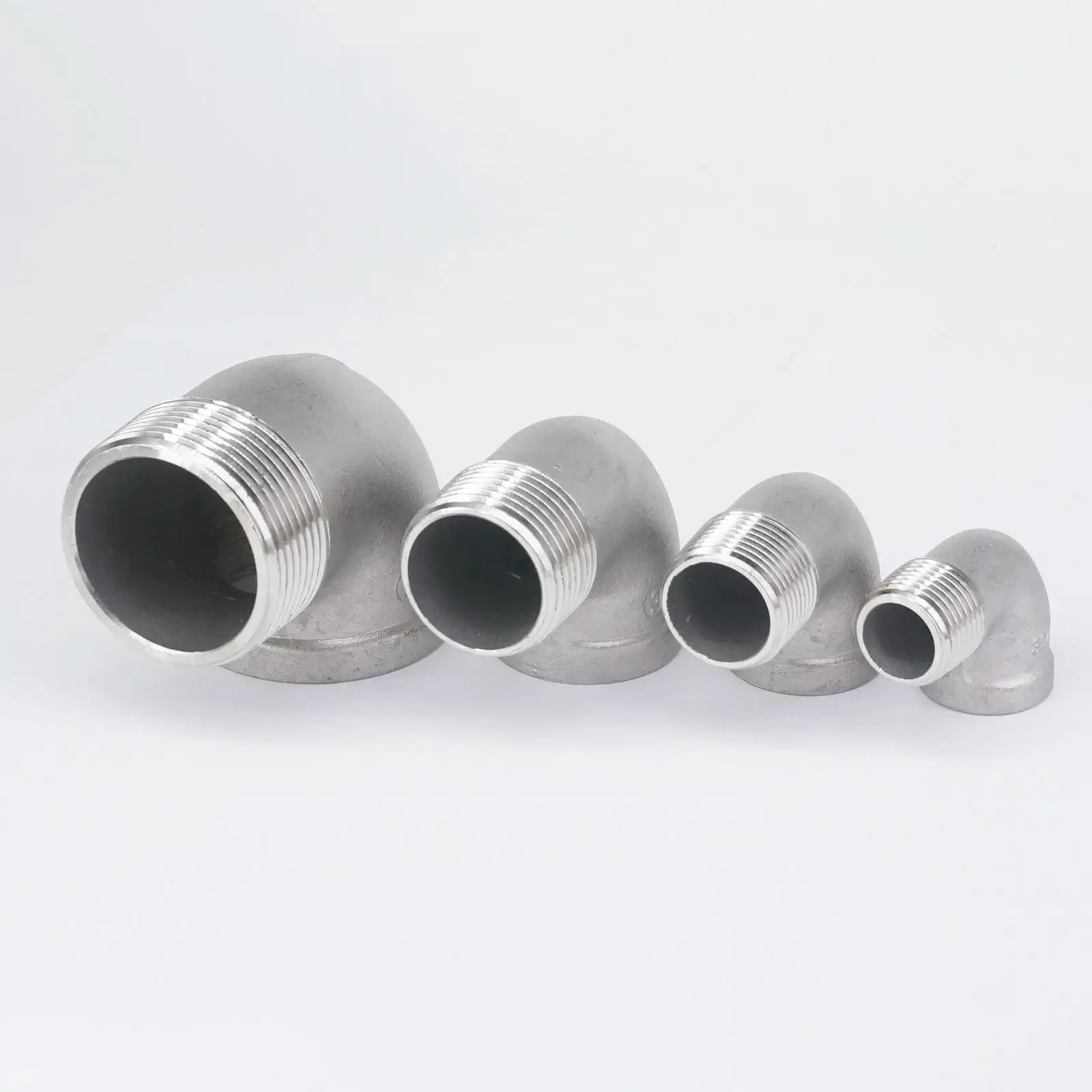 1/8" 1/4" 3/8" 1/2" 3/4" 1" 2" BSP Female to Male 304 Stainless Steel 90 Degree Elbow Connector Pipe Fitting