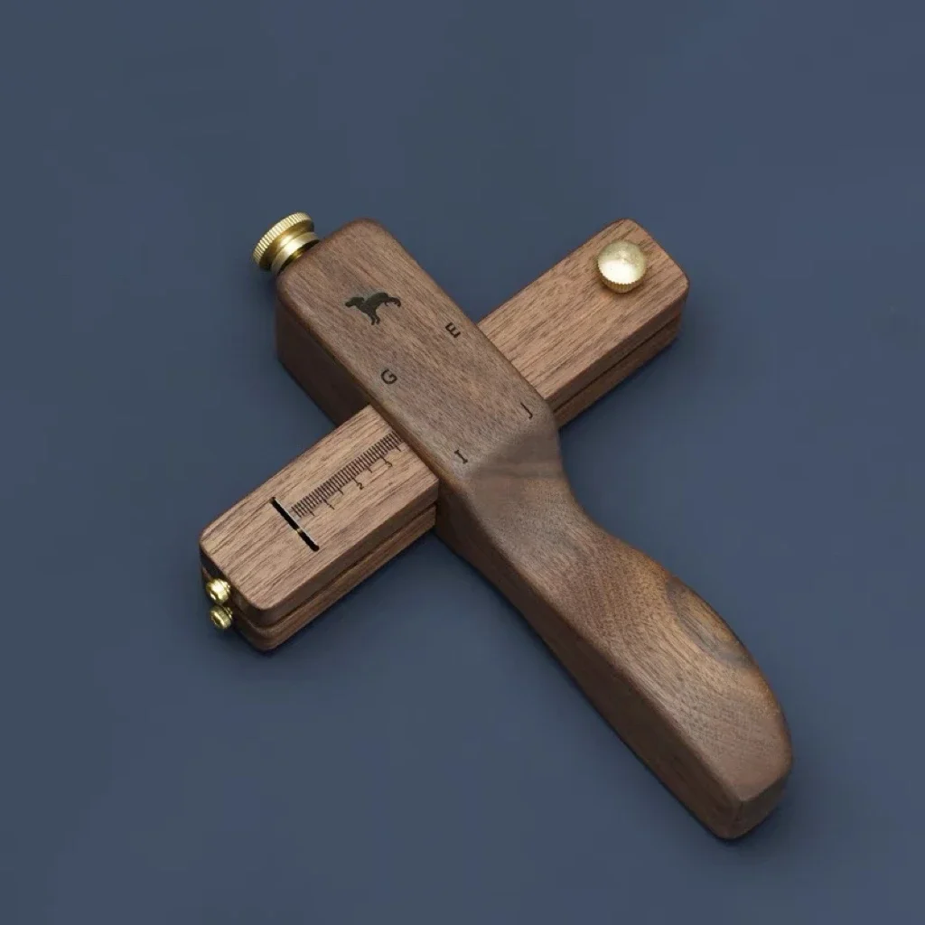 Leather Strap Cutter Adjustable Strip DIY Craft Tools Walnut Wood Material Professional Hand Cutting Tool