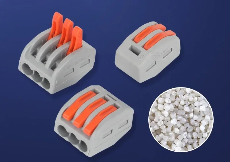 100pcs PCT 250V 32A Quick Connect Terminal SPL Household Wiring Clip 222-412 Press Type Parallel Wire Connector