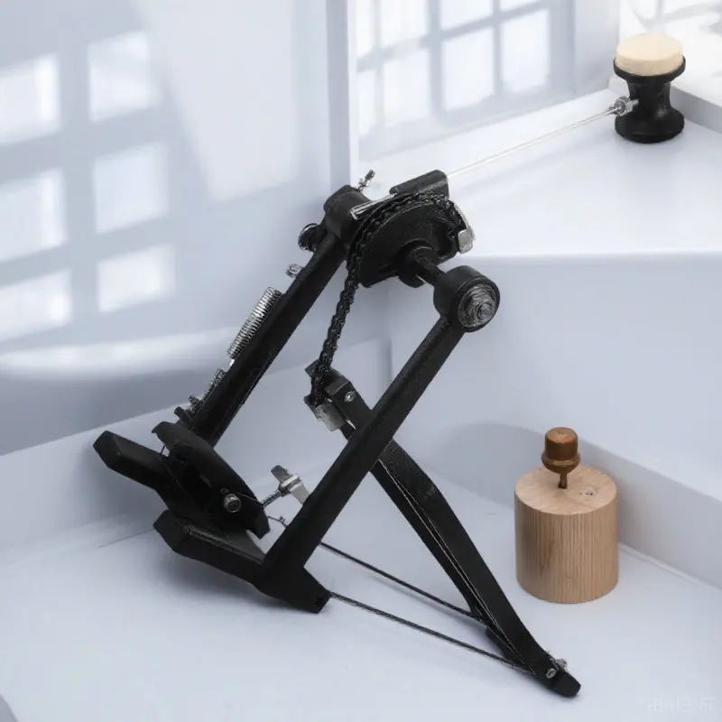 Bass Drum Pedal Alloy Metal Thick Chain Extended Pedal Widened Base Plate Adjustable Spring Suitable Jazz Electronic Drum