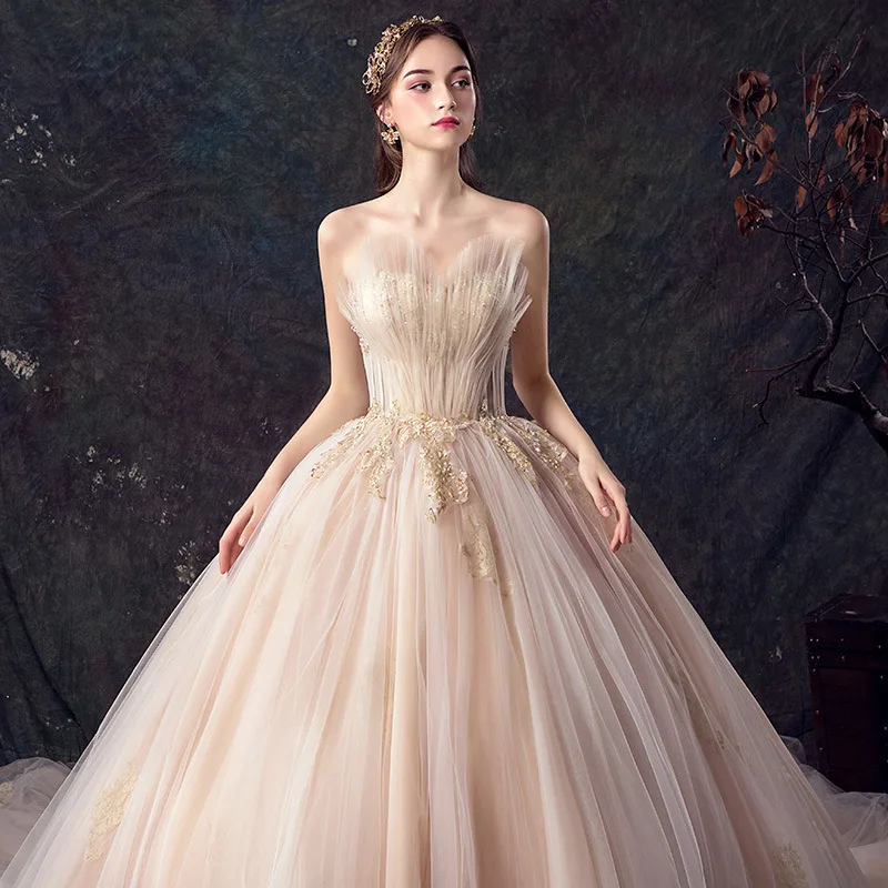 Robe de mariée en dentelle Super magnifique, tenue de bal brillante, nouvel arrivage 2022