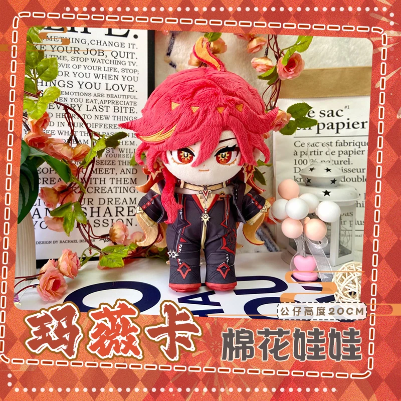 

Genshin Impact Game Citlali Yumemizuki Mizuki Kinich Neuvillet 20cm Cosplay Costume Plush Doll for Pendant Keychain Kids Game