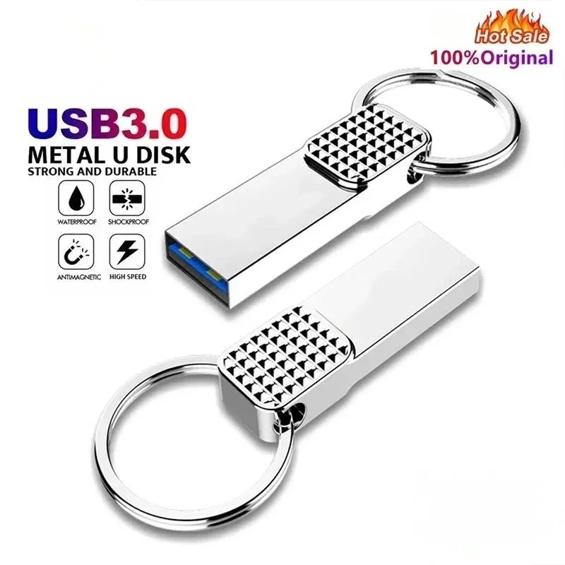 128GB Original Flash Drive USB 3.0 Pen Drive de alta velocidade 256GB Metal à prova d'água Type C Memória USB para dispositivos de armazenamento de computador