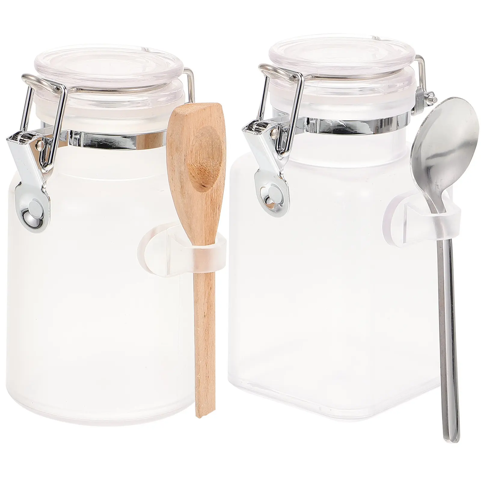 

2 комплекта герметичных банок для хранения соли для ванн, легкие многоразовые флаконы для масок, пудры, талька, дорожные контейнеры