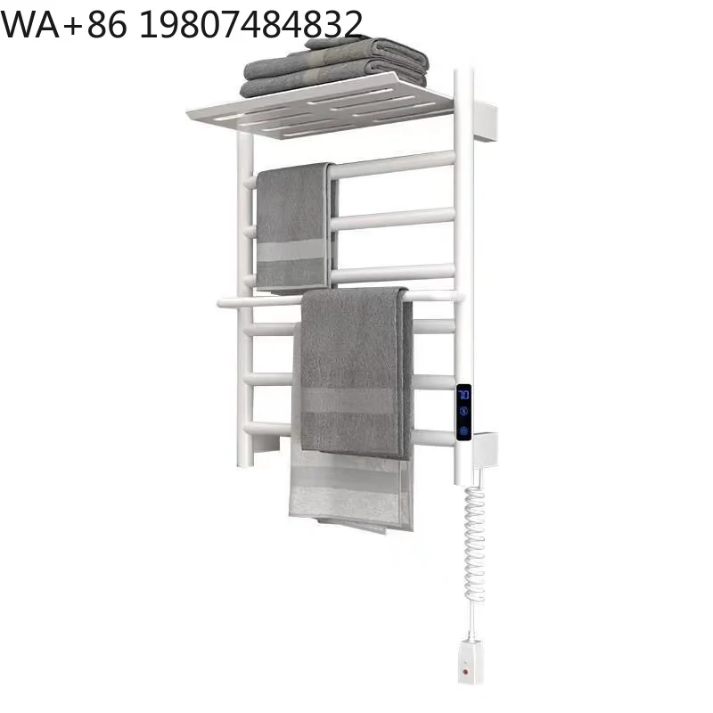 3 Bars SUS304 Stainless Steel Constant Warm Towel Shelf Wall Mount Digital Timing Drying Rail Hotel Washroom Storage Fixture