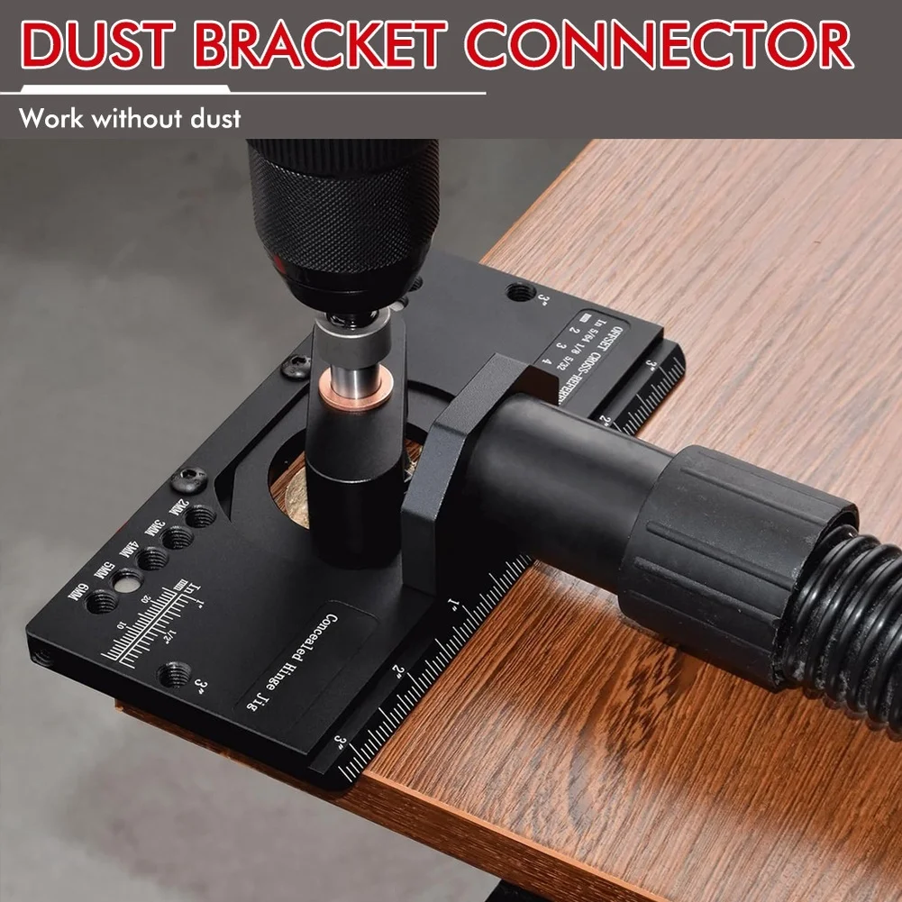 Aluminum Alloy Hinge Drilling Jig 35mm 26mm Adjustable Positioning Tool For Cabinet Door Woodworking Furniture Installation