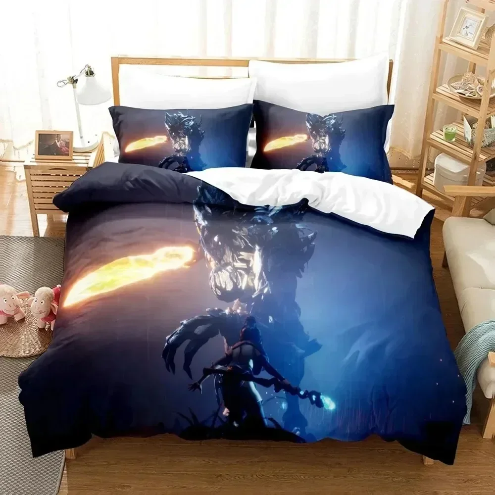 

3d Anime Game Bridge Spirits Kena Printed Bed Set Duvet Cover Pillowcase Bedding Set Bed Linen Sheet Quilt Cover Full Queen Size