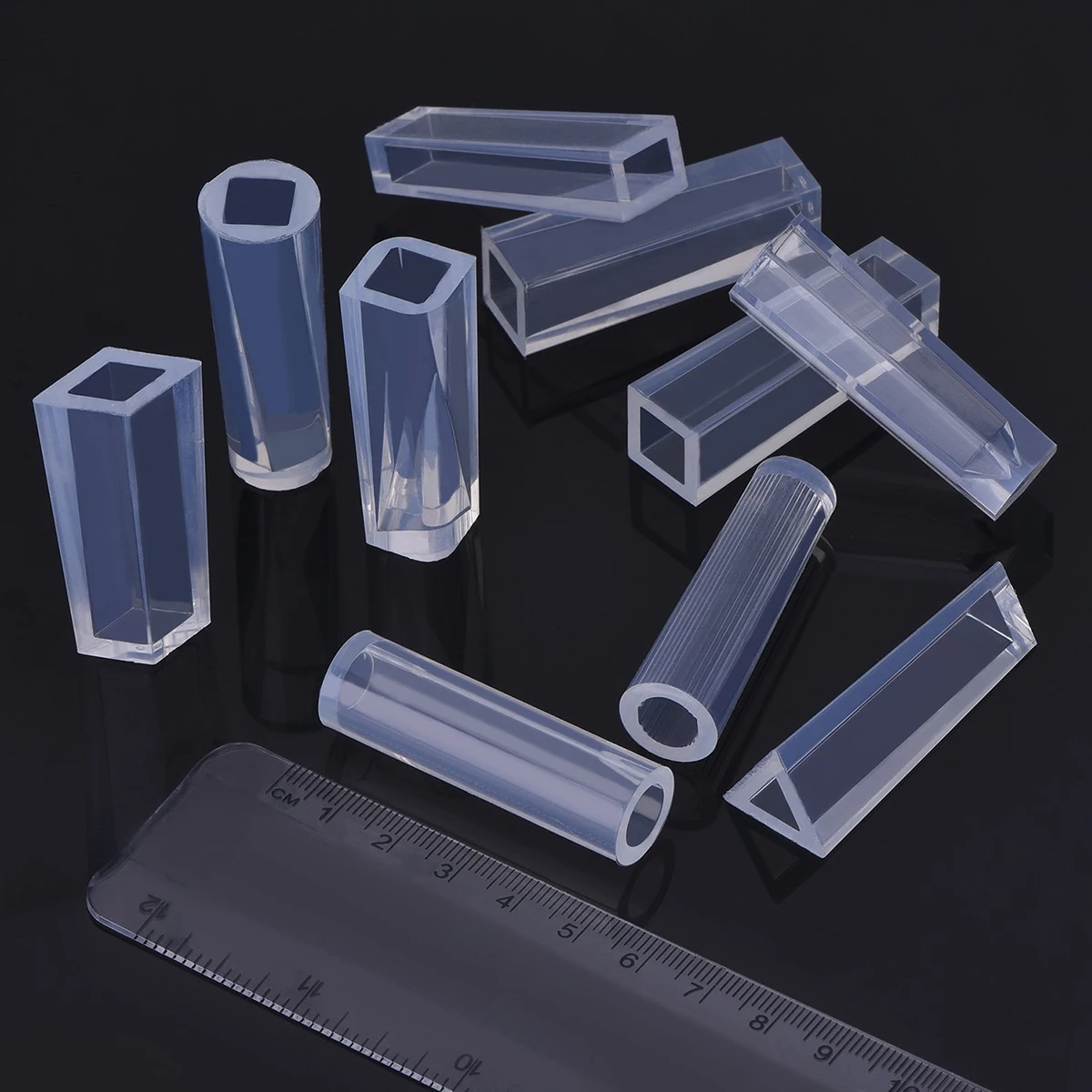 

10 Pcs Silicon Pendant Mold Casting Mould Crystal Silicone Beads for Jewelry Making